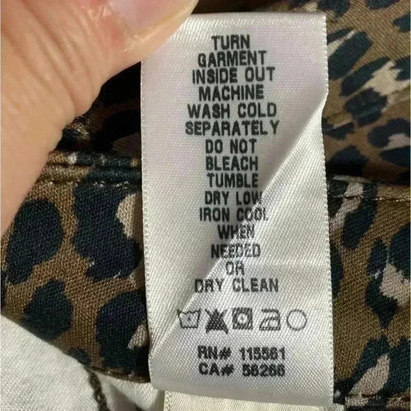 Jen7 Ankle Skinny Pants Women’s 8 Leopard Mob Wife Fearless Eye Catching NWOT - Picture 5 of 5